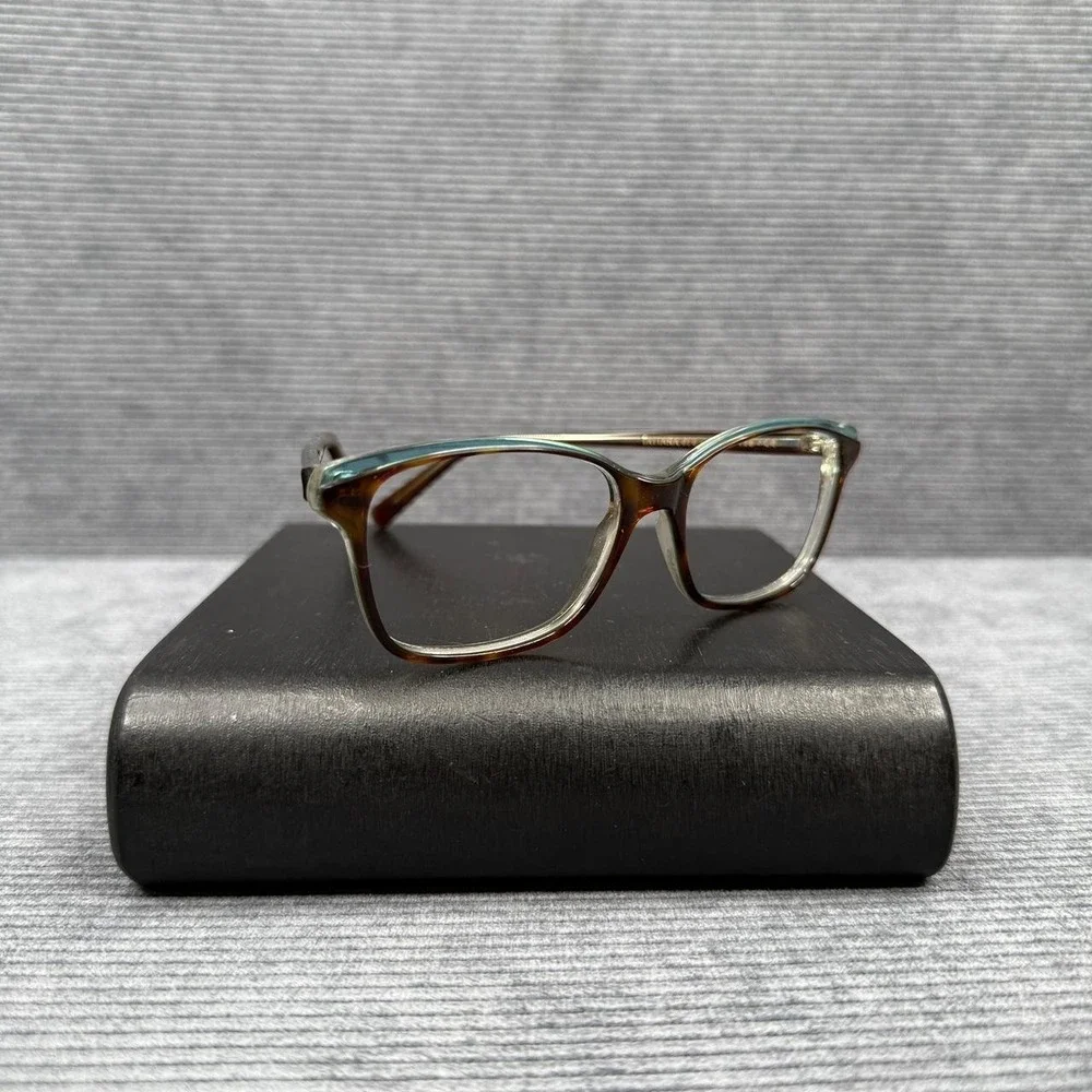 Jean Lafont Paris TATIANA 675 Teal‎ Tortoise Cat Eye Eyeglass Frames Y2k 52-16